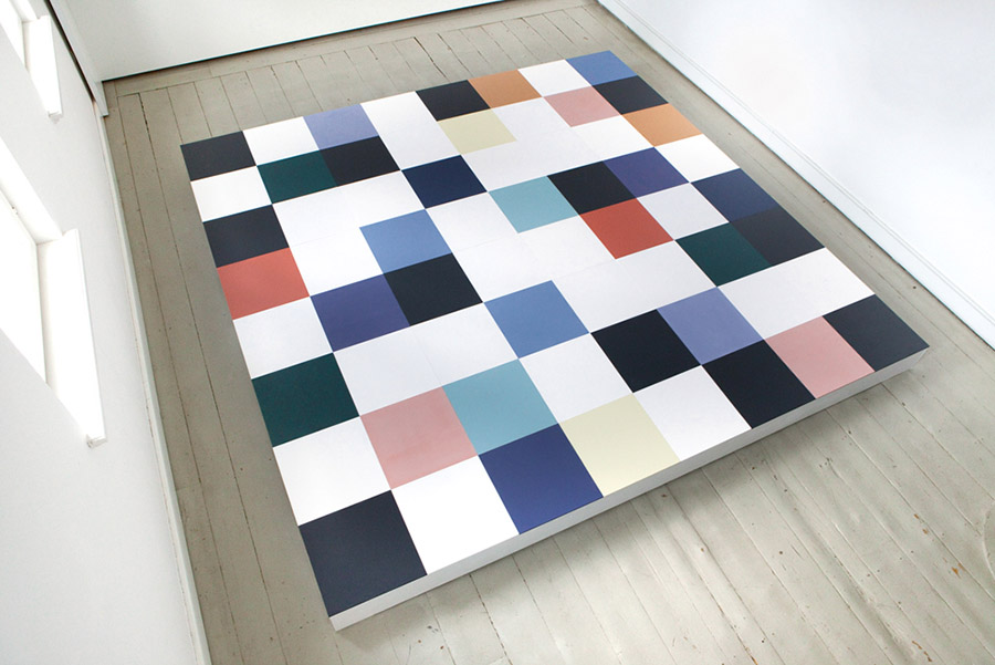 Colors for a large wall, Lack, Holz, MDF, 320 x 320 cm, 2011