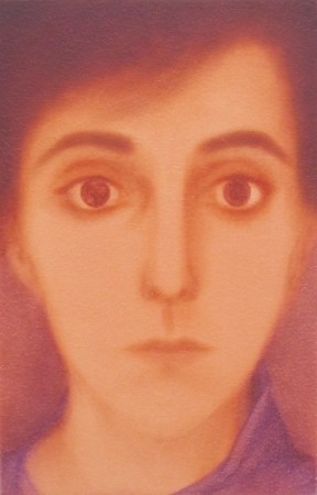 Malgorzata Neubart, Julia, Öl auf Holz, 30 x 19,5 cm, 2012